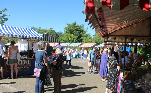 People at the first Torrance Market