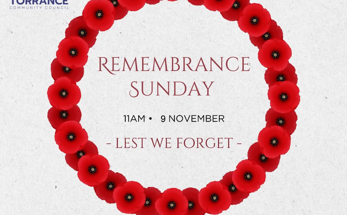 Remembrance Sunday 10.50 at the parish church on the 9th November